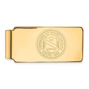 14k Gold Plated Silver U of North Carolina Crest Money Clip